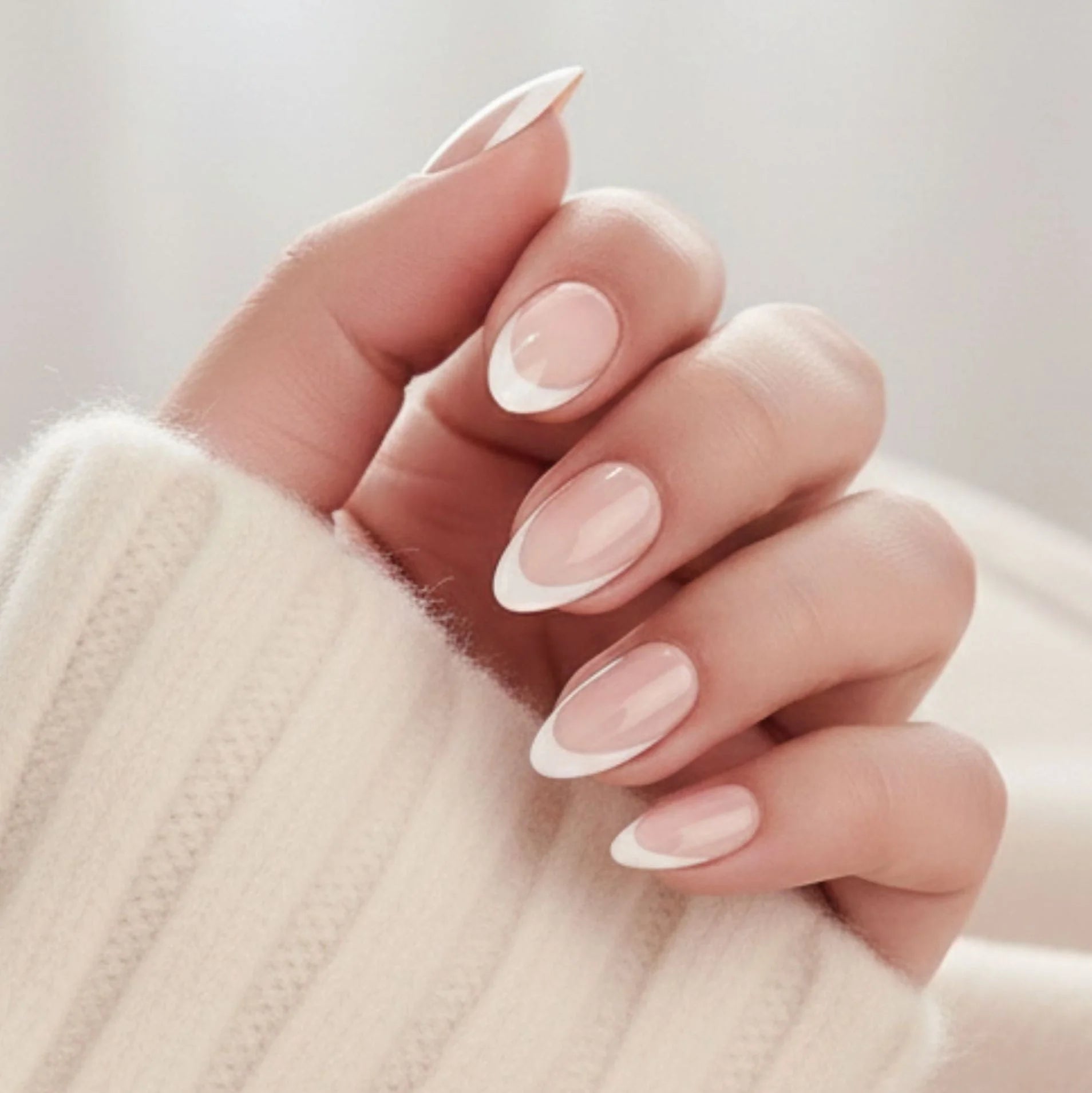 French almond press-on nails